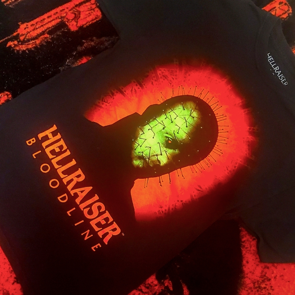 hellraiser hell raiser bloodline t-shirt red green mens small halloween